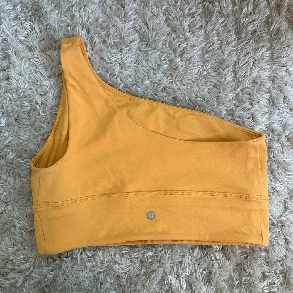 Lululemon Orange One-Shoulder Sports Bra